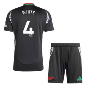 Maglia Arsenal White 4 Bambino Trasferta Divisa 2024-25